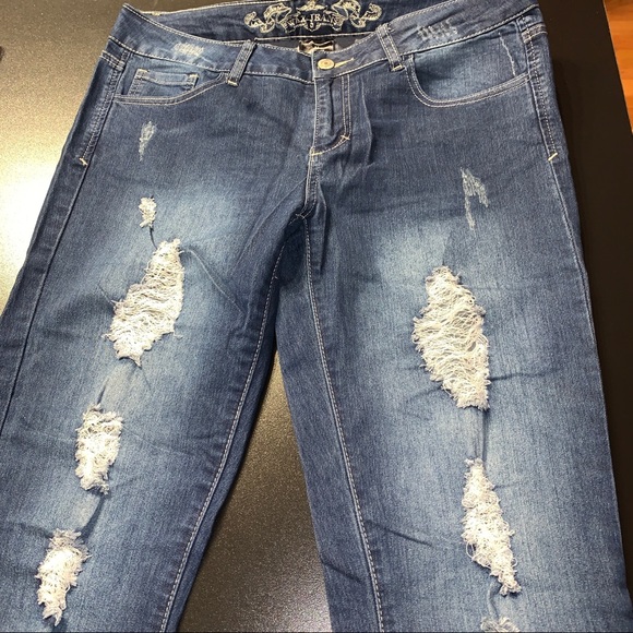 Wax Jeans distressed skinny jeans size 32 - Picture 11 of 13